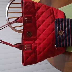 Tommy HilfigerRed Quilted Tote Bag